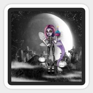 Fairy under the full moon Sticker